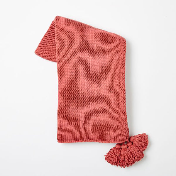 West Elm Cotton Tassle Throw