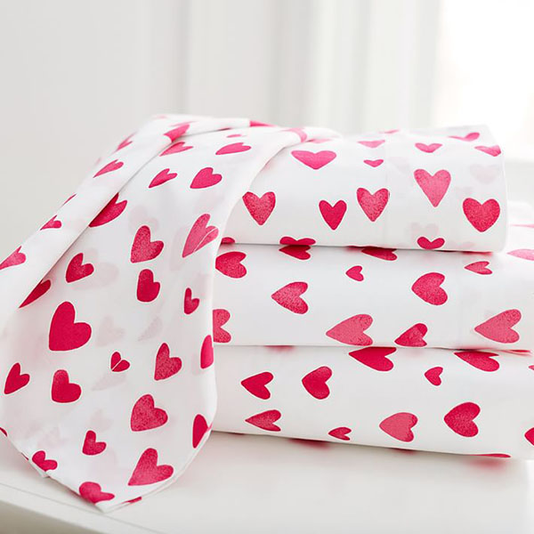 PBteen Maybaby Painted Hearts Sheet Set