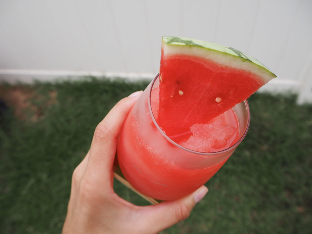 Watermelon Frose on Modern Stripes