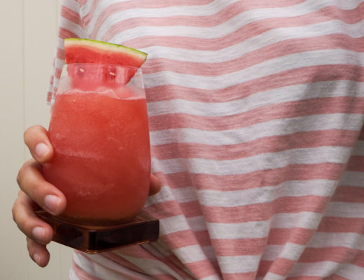 Watermelon Frose on Modern Stripes