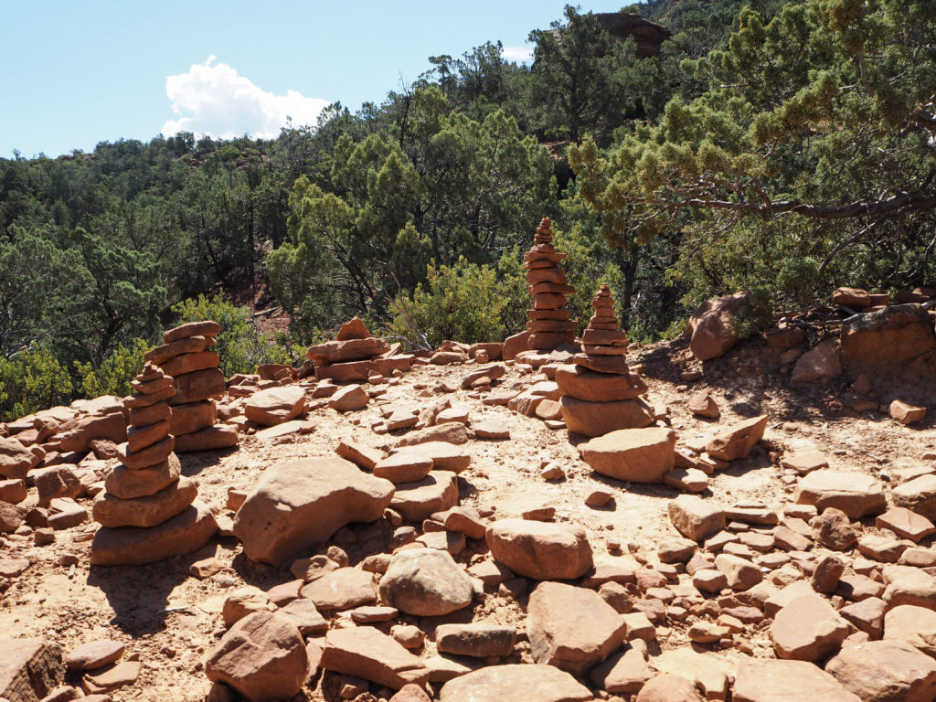 Stacked Rocks at Devil's Bridge in Sedona via Modern Stripes